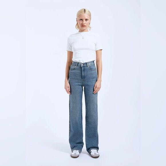 Dr. Denim Moxy straight leg Jean in cape mid blue sz 18 - Picture 4 of 8